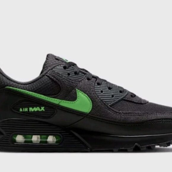 New Nike Air Max 90 Size 9.5 Green Strike Men's Comfort Style Sneakers - Picture 2 of 6